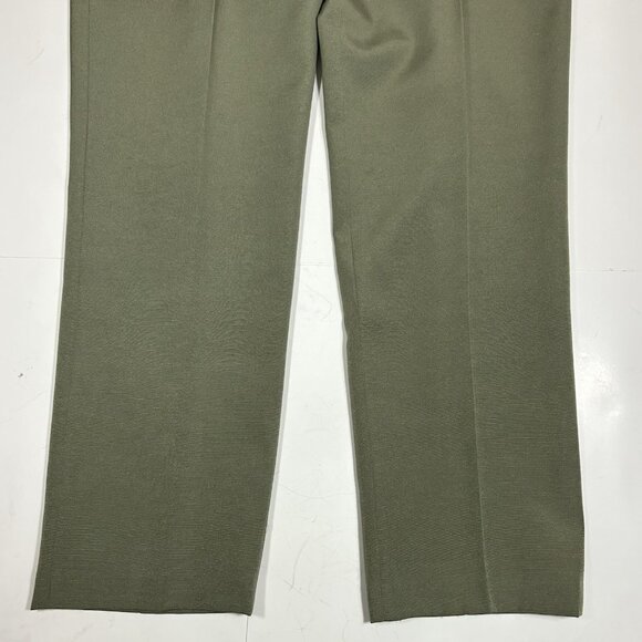 Vtg Nygard Collection 2pc Pants Suit Olive Green Lined Blazer Sz 12 Pants Sz 14 - Picture 10 of 13